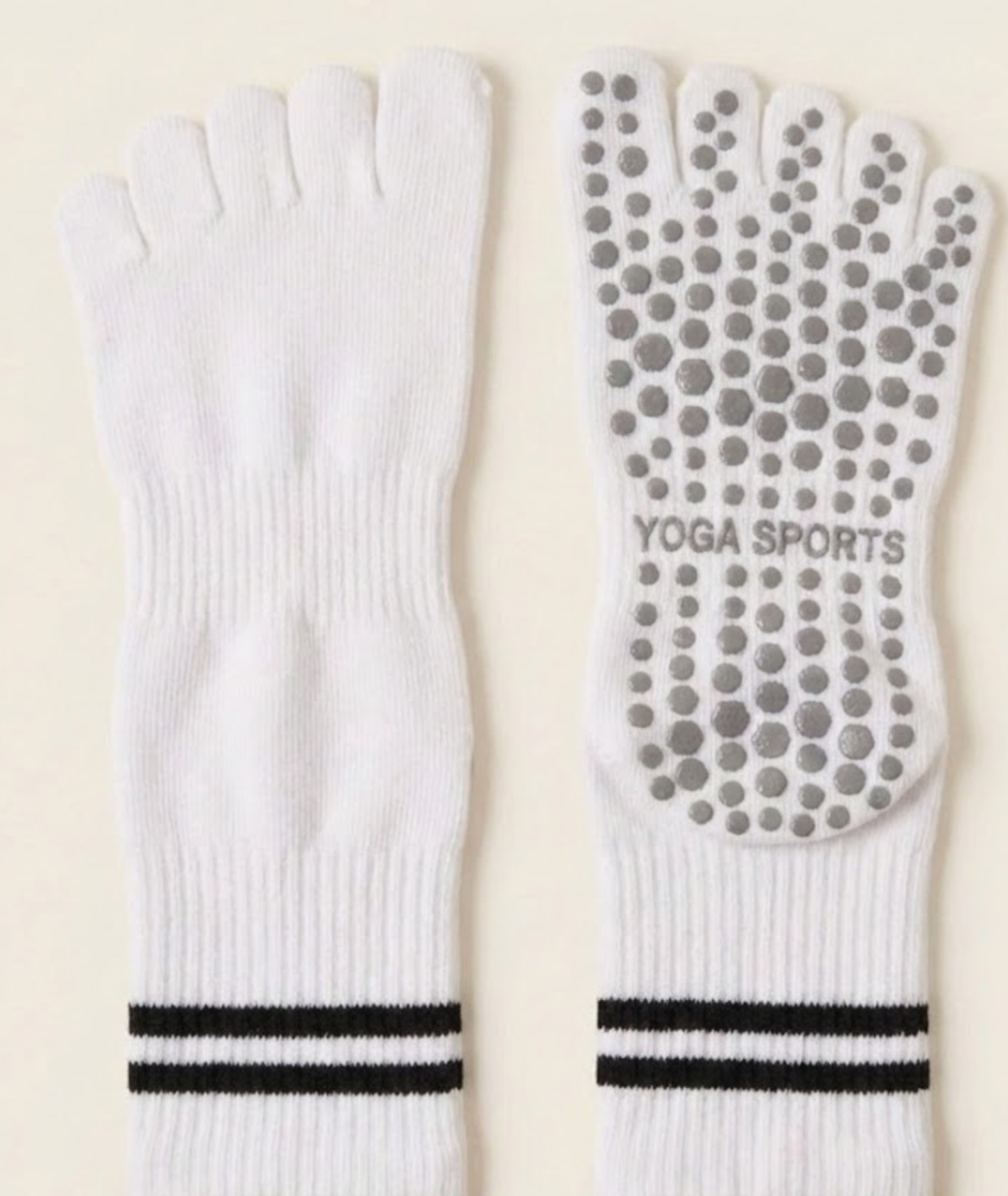 White Striped Toe Socks