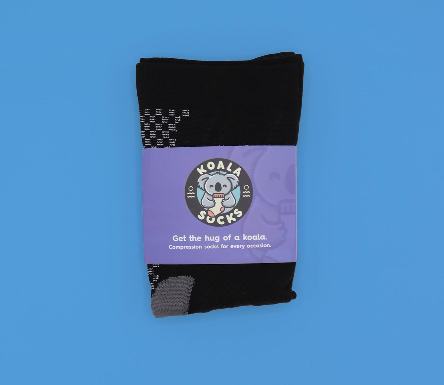 Grey & Black Running Style Compression Socks
