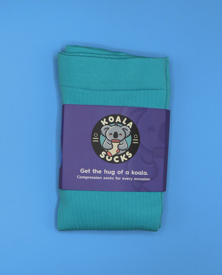Neon Teal Compression Socks
