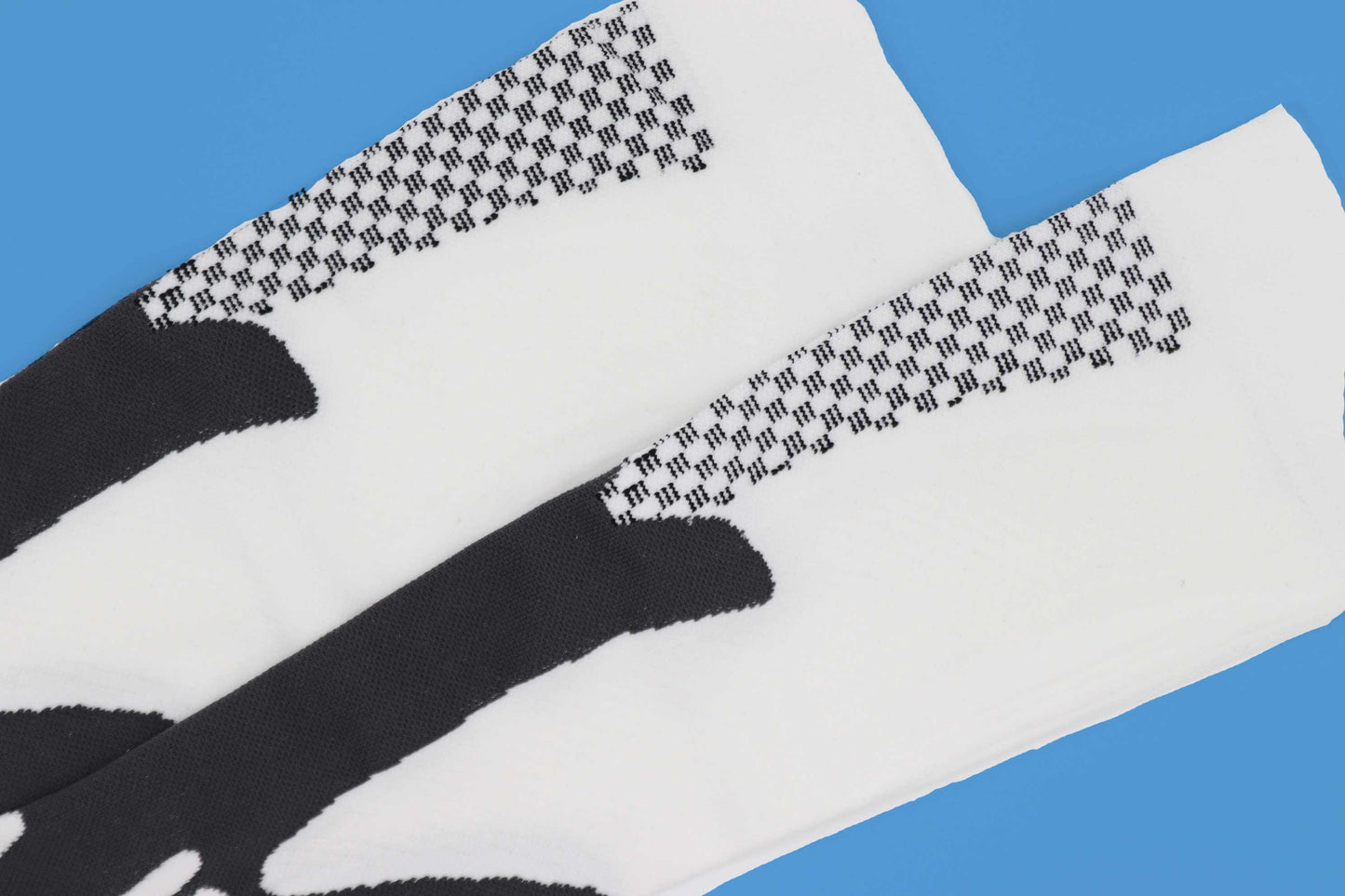 White Charcoal Running Compression Socks