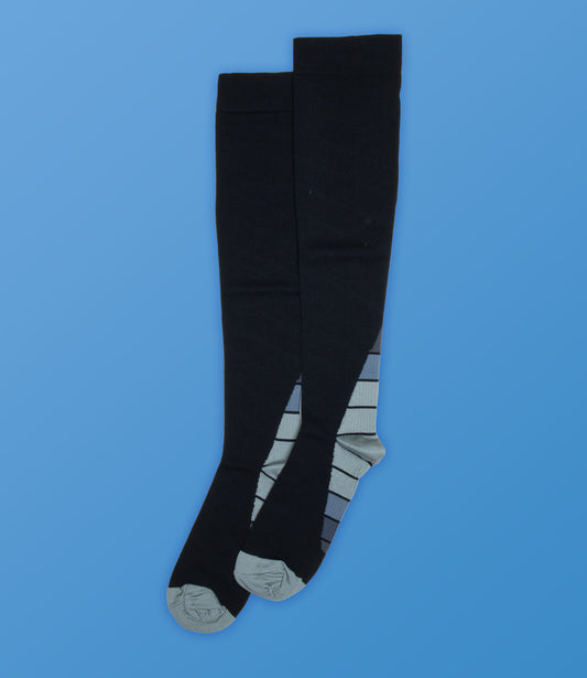 Black & Grey Running Compression Socks