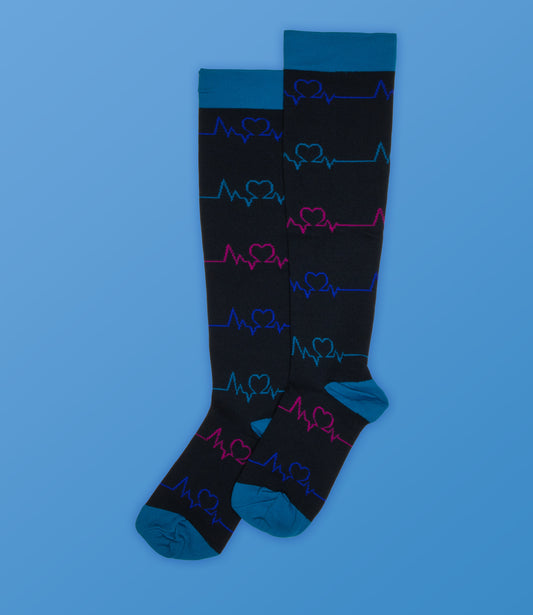 Nurse Heartbeat Compression Socks