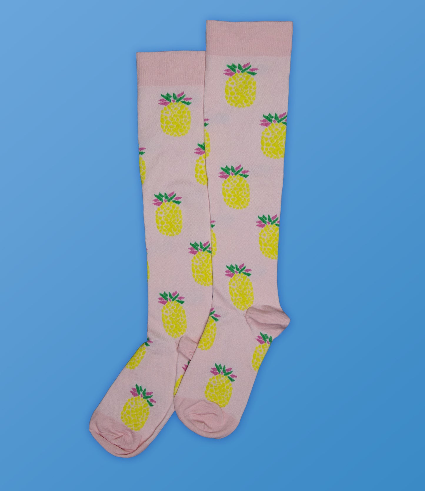 Chaussettes de compression ananas rose