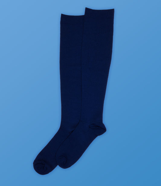 Plain Navy Compression Socks