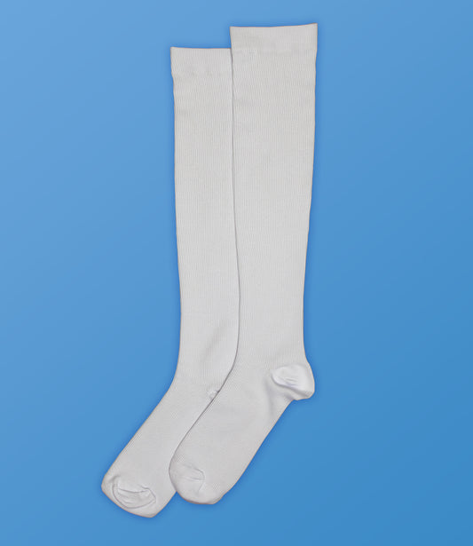 Plain White Compression Socks