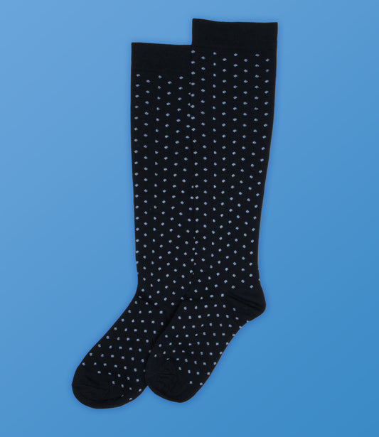 White & Black Polka Dot Compression Socks
