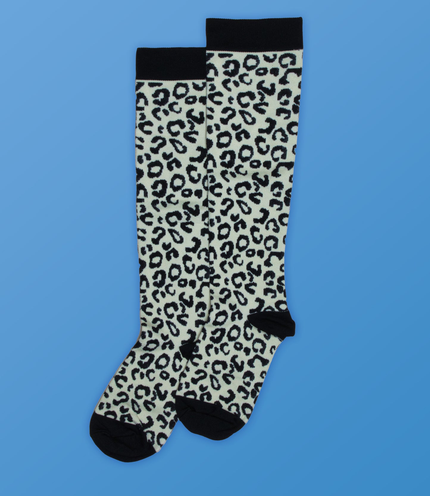 Chaussettes de compression à imprimé léopard