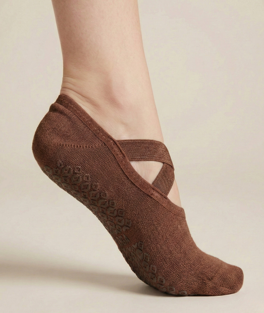 Chocolate Ballet Grip Socks