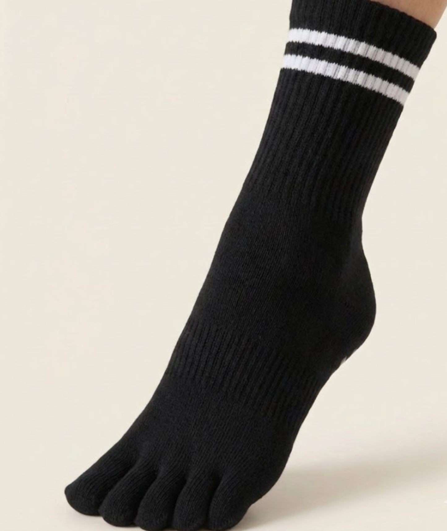 Black Striped Toe Socks