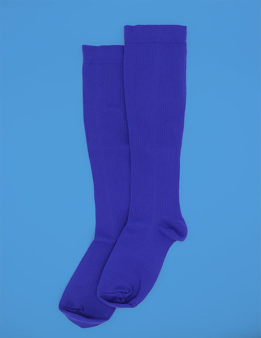 Neon Blue Compression Socks