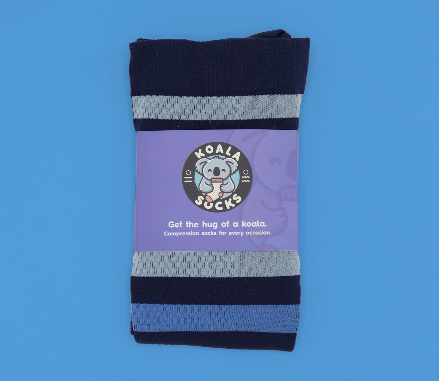 Stripy Blue Compression Socks