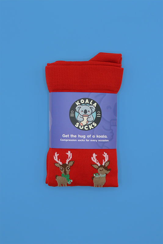 Christmas Reindeer Compression Socks