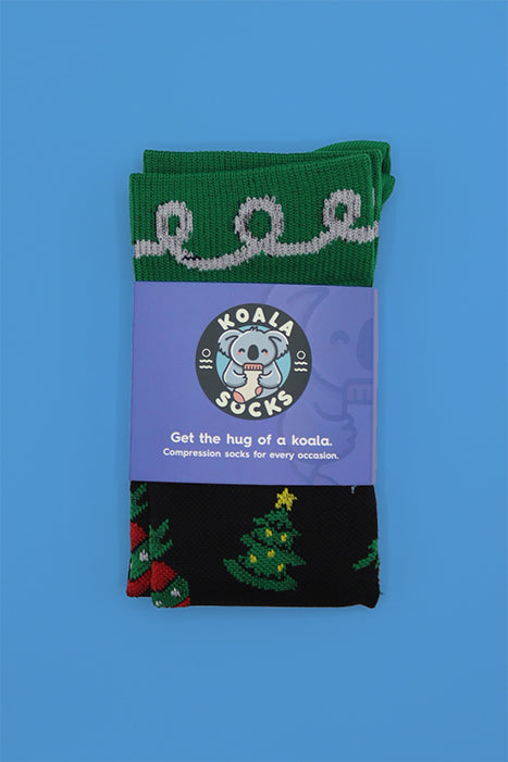 Christmas Tree Santa Compression Socks