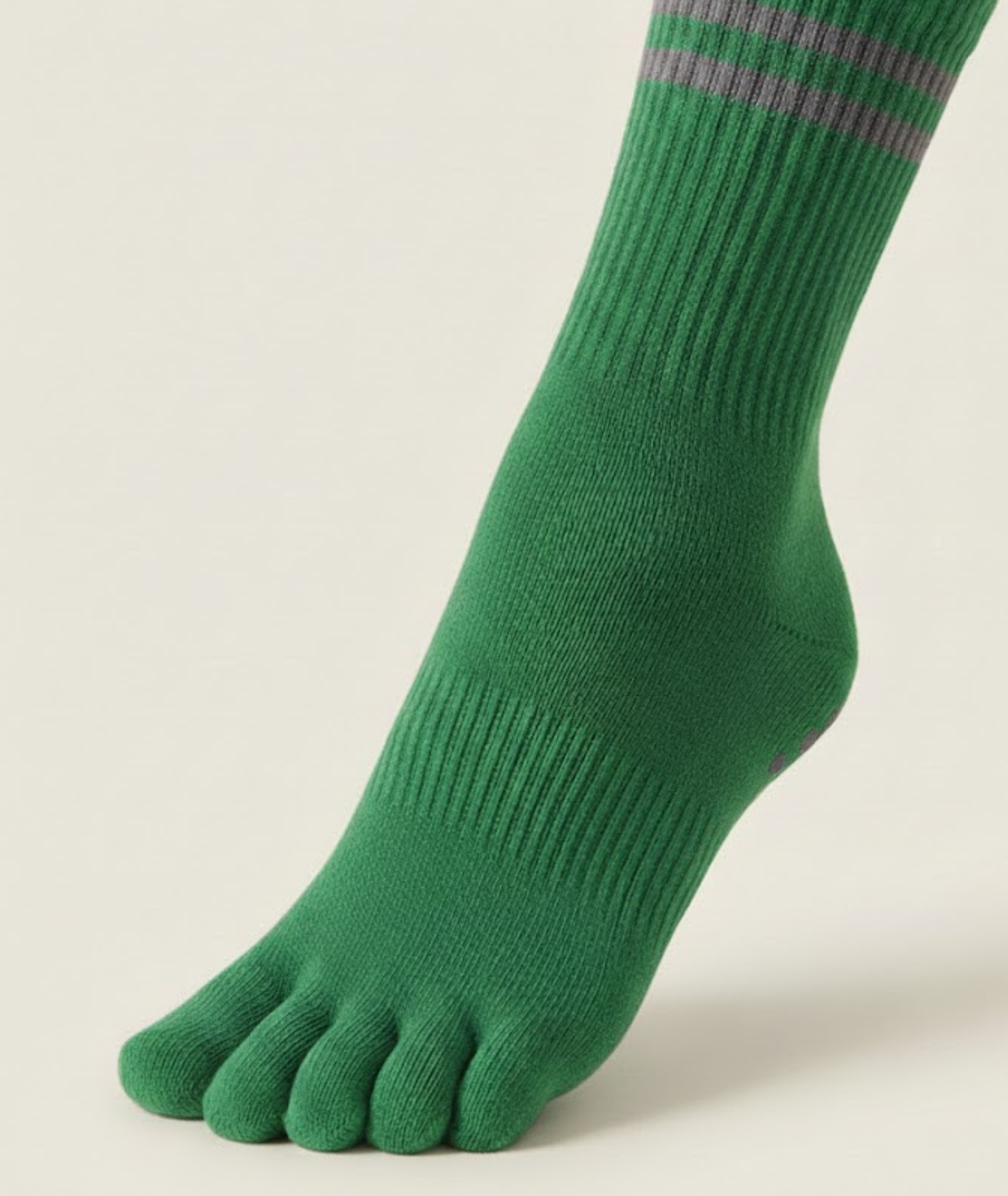 Green Striped Toe Socks