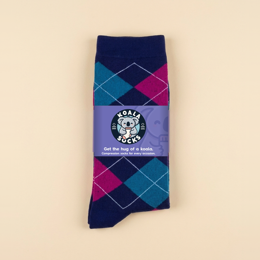 Argyle Compression Socks