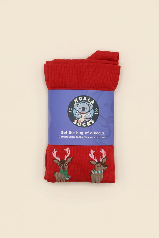 Christmas Reindeer Compression Socks