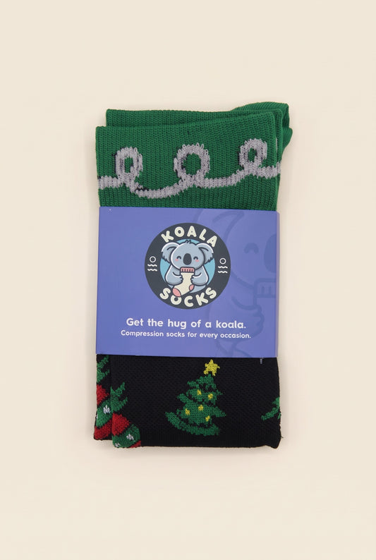 Christmas Tree Santa Compression Socks