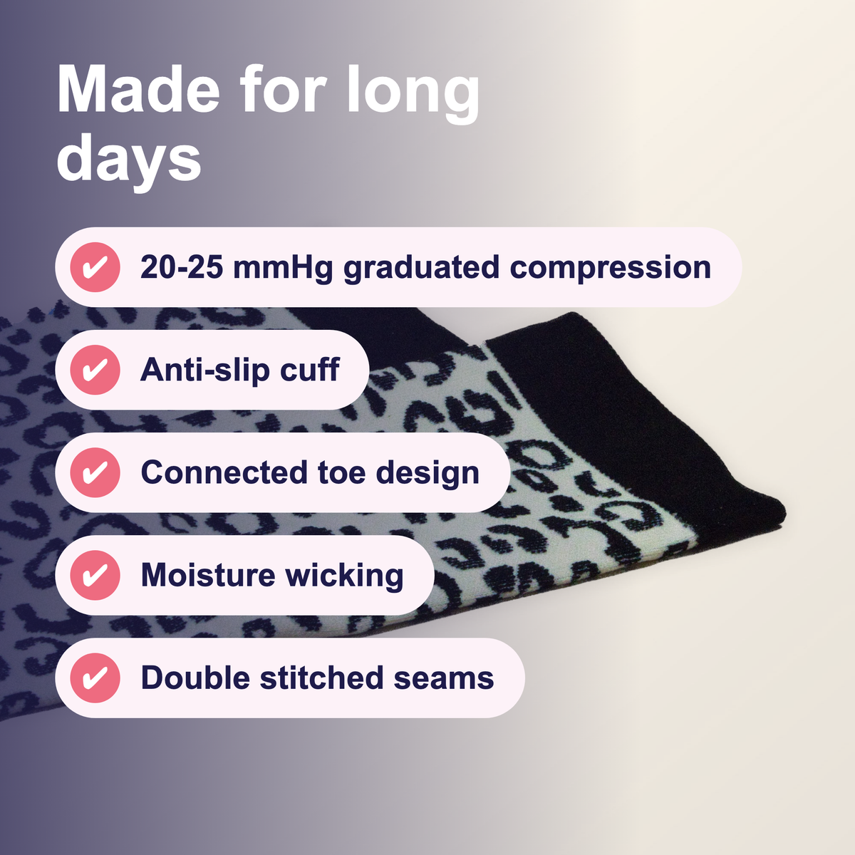 Leopard Print Compression Socks