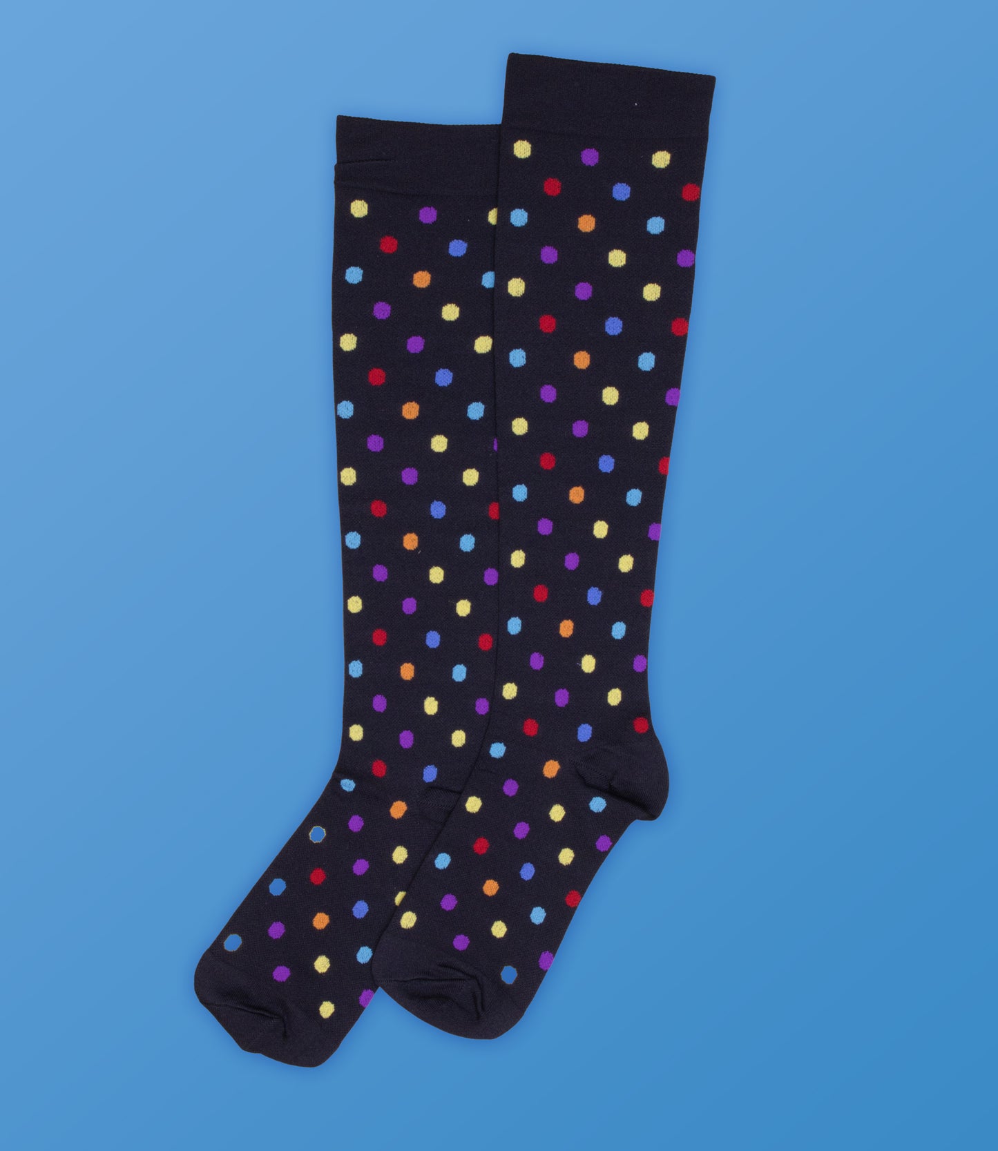 Multi Coloured Polka Dot Compression Socks