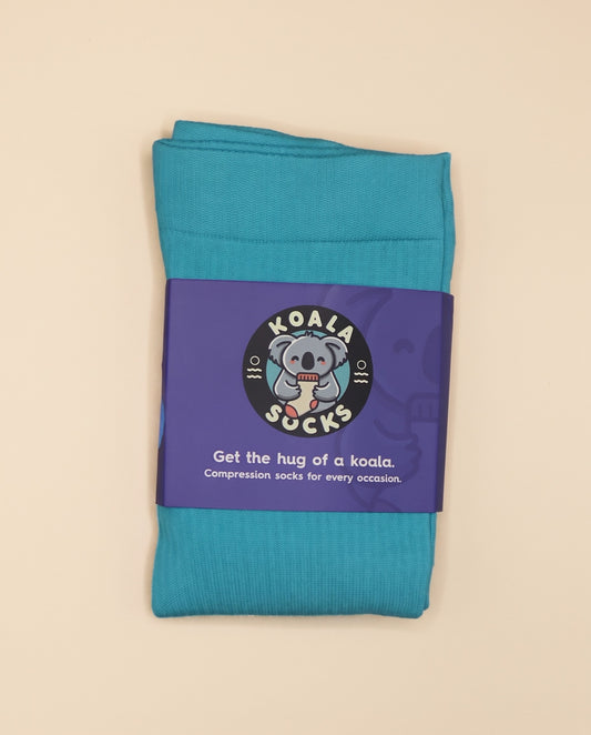 Neon Teal Compression Socks