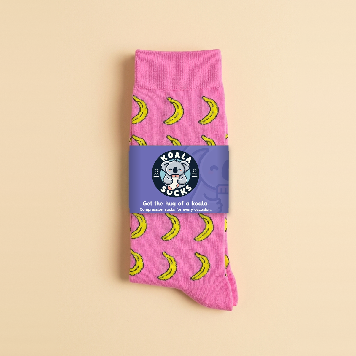 Pink Banana Compression Socks