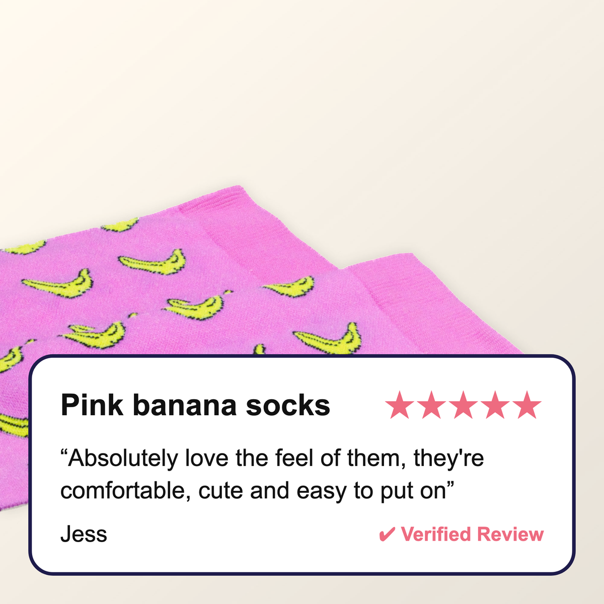 Pink Banana Compression Socks