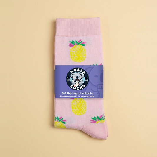 Pink Pineapple Compression Socks