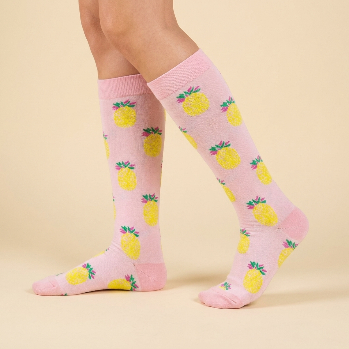 Pink Pineapple Compression Socks