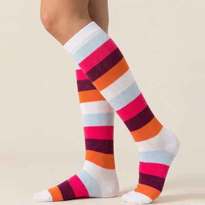 Bright Multi Stripe Compression Socks