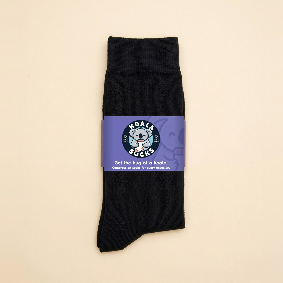 Plain Black Compression Socks
