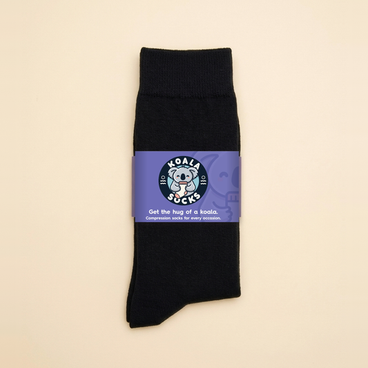 Plain Black Compression Socks
