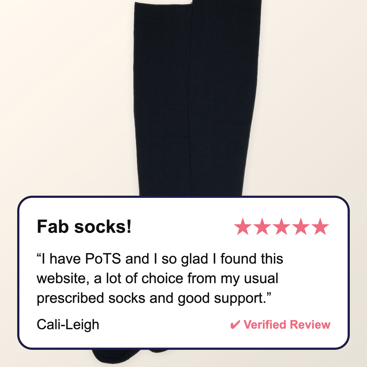 Plain Black Compression Socks